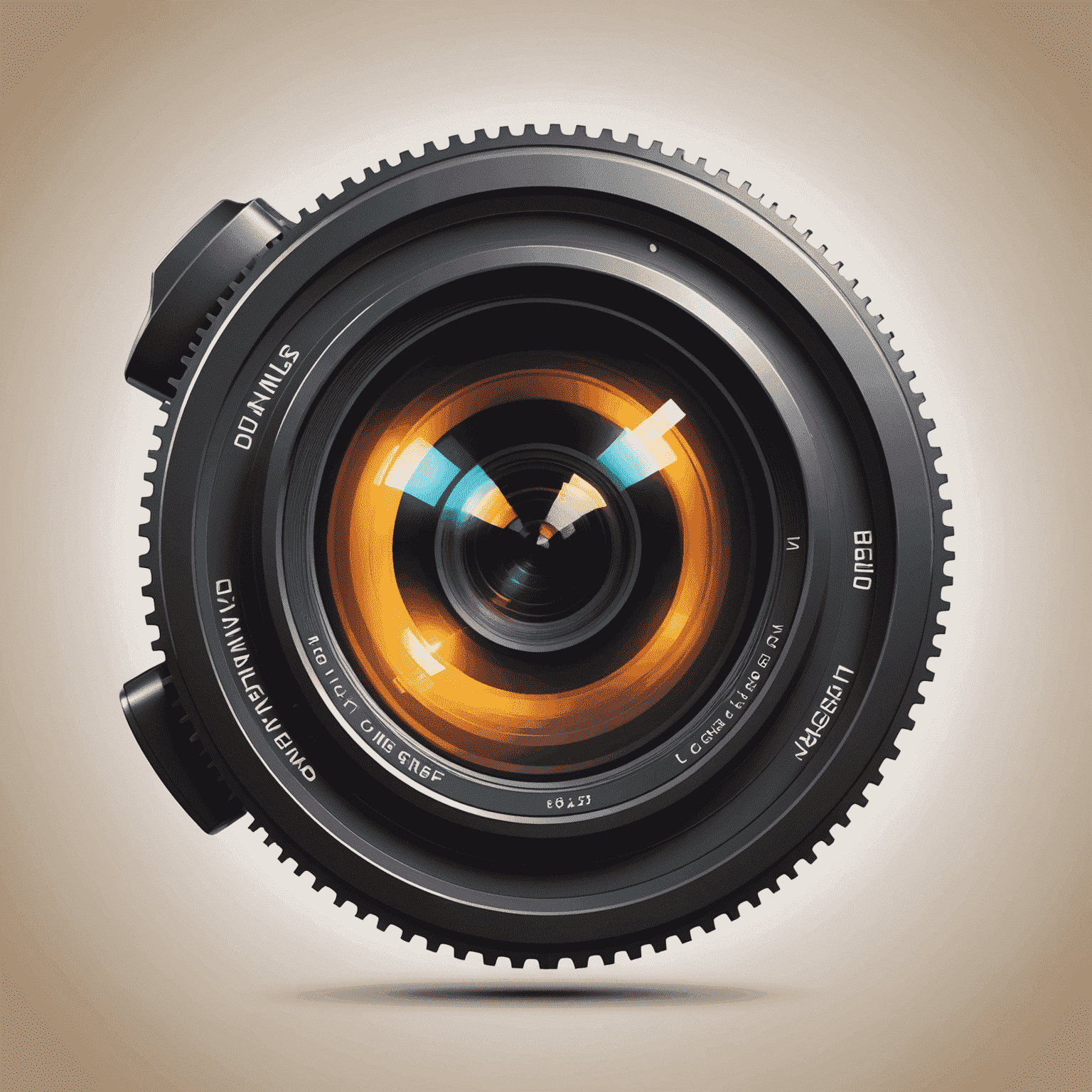hannied_conference logo - A stylized camera lens with dynamic light rays