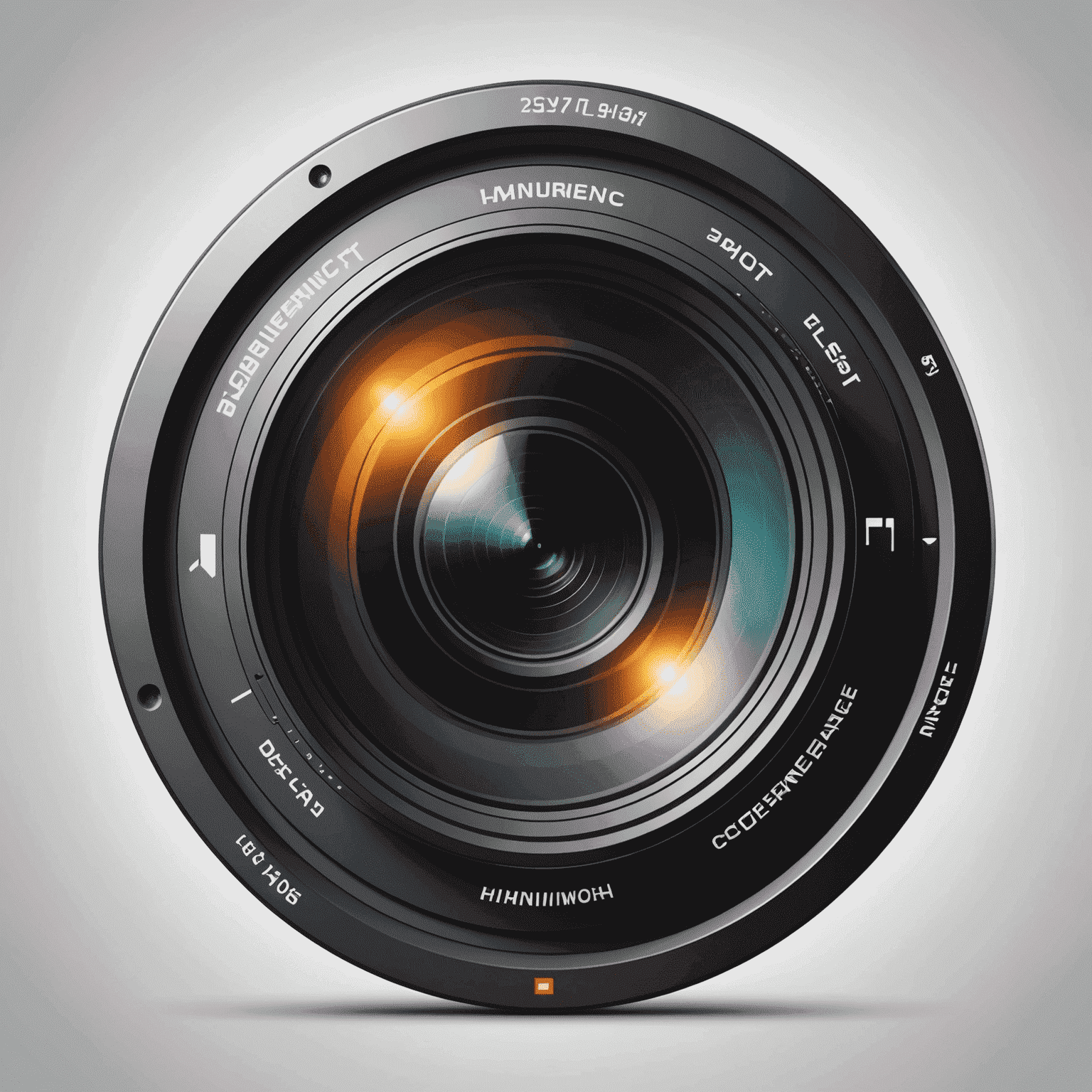 hannied_conference logo - A stylized camera lens with dynamic light rays