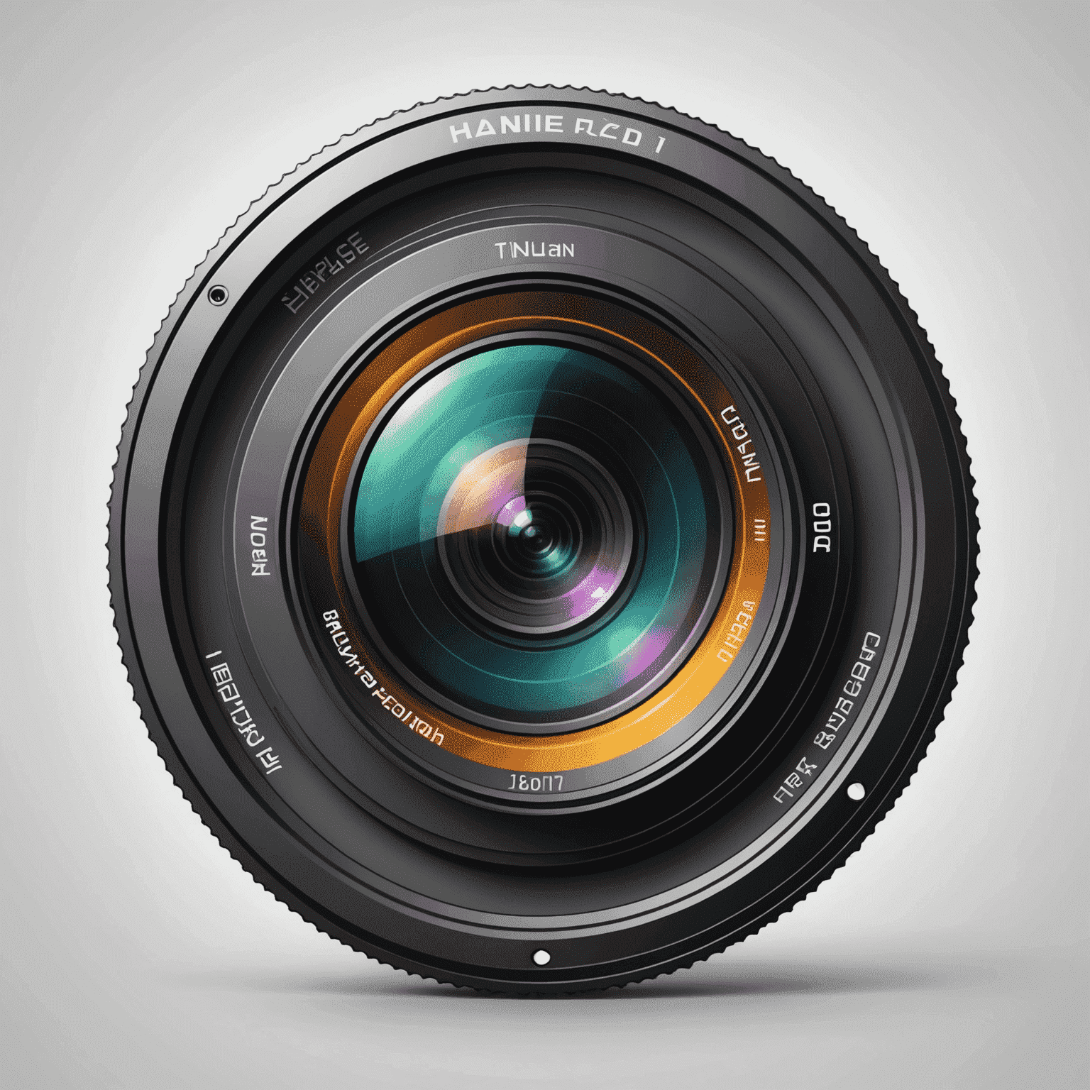 hannied_conference logo - A stylized camera lens with dynamic light rays
