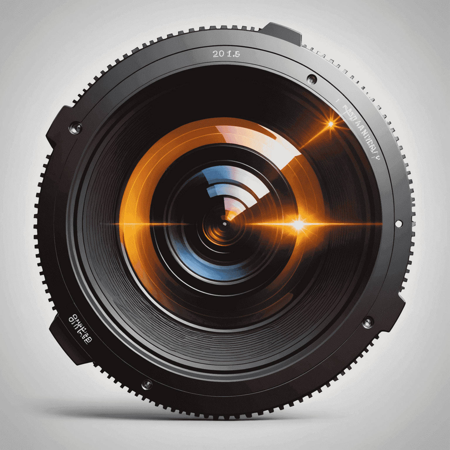 hannied_conference logo - A stylized camera lens with dynamic light rays