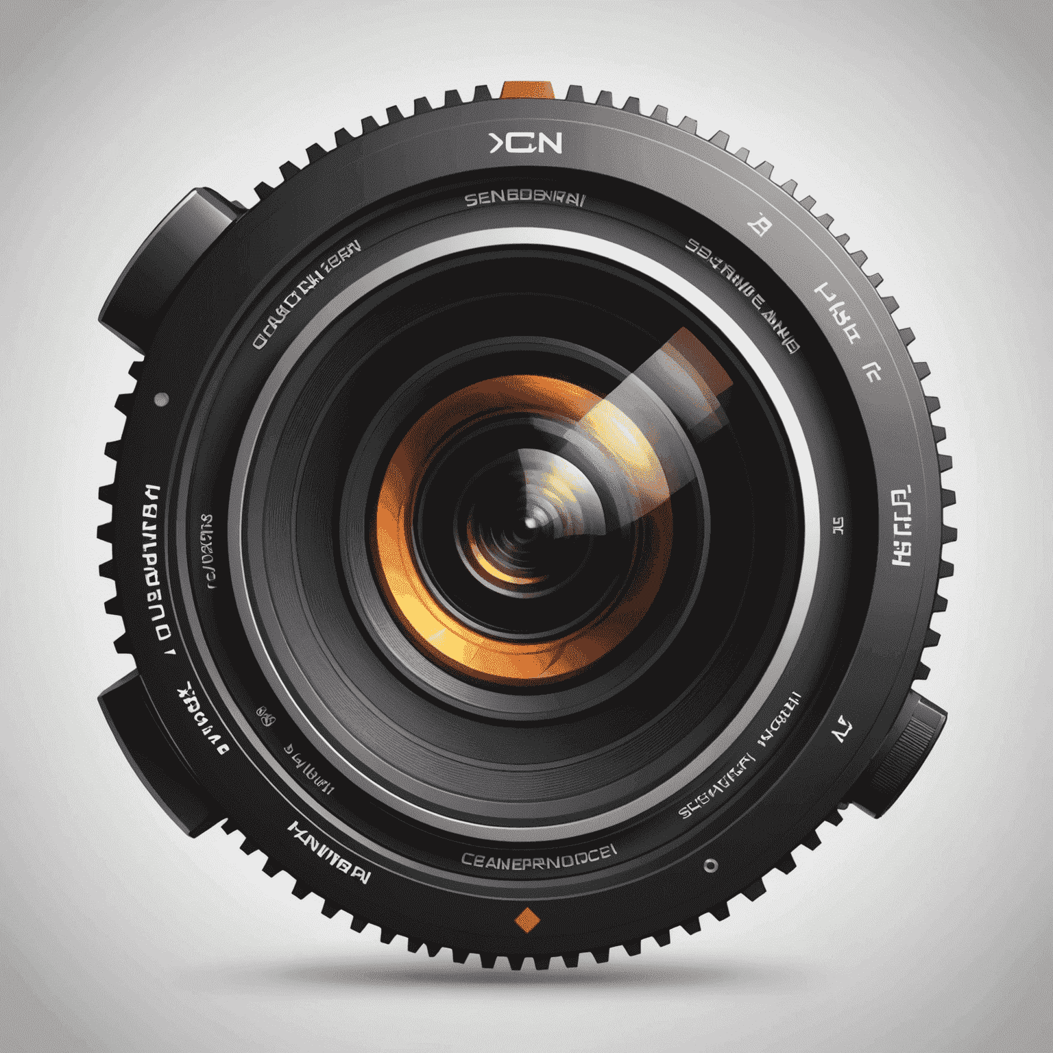 hannied_conference logo - A stylized camera lens with dynamic light rays